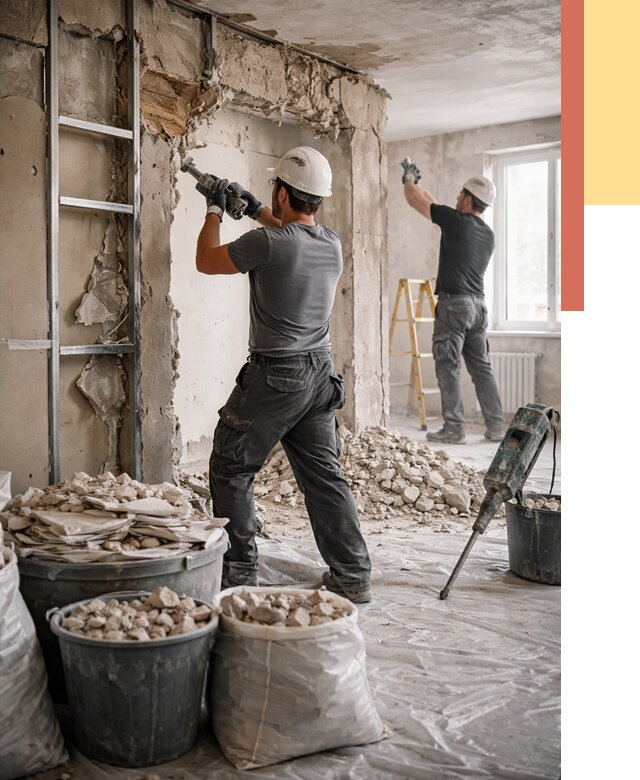 Демонтажные работы в Белове от 2932 руб. — услуги и цена под ключ | ОТДЕЛОЧНИК-Блв