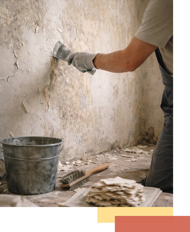 Удаление старой краски со стен в Белове качественно и быстро