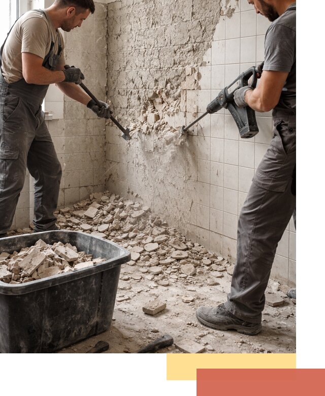 Демонтаж плитки со стен в Белове быстро и аккуратно