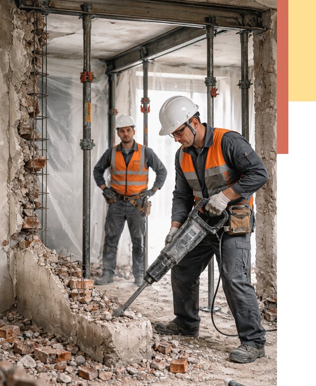 Снос несущих стен в Белове от 11130 руб. — демонтаж несущей стены под ключ | ОТДЕЛОЧНИК-Блв