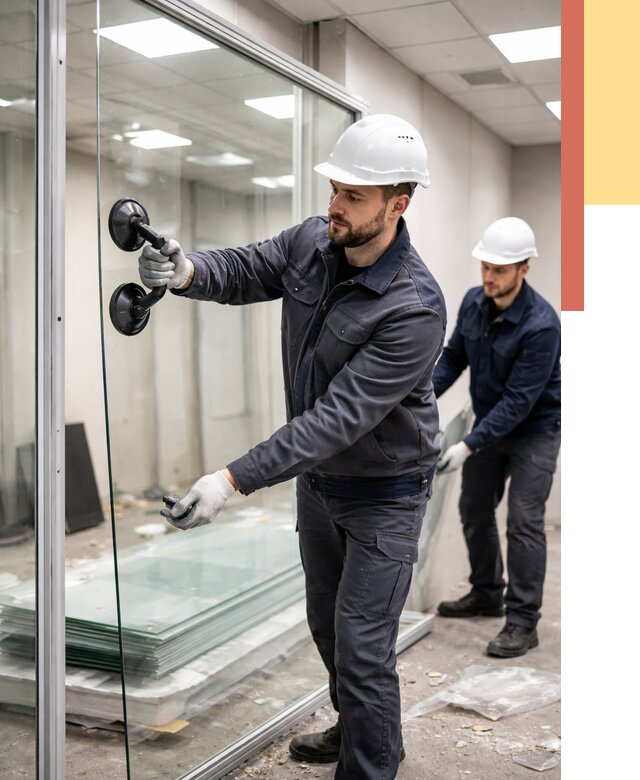 Демонтаж стеклянных перегородок в Белове от 3475 руб. — быстро и недорого | ОТДЕЛОЧНИК-Блв