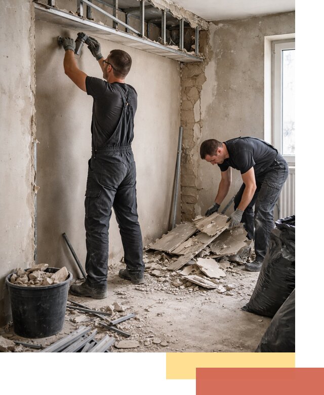 Демонтаж короба из гипсокартона в Белове быстро и аккуратно