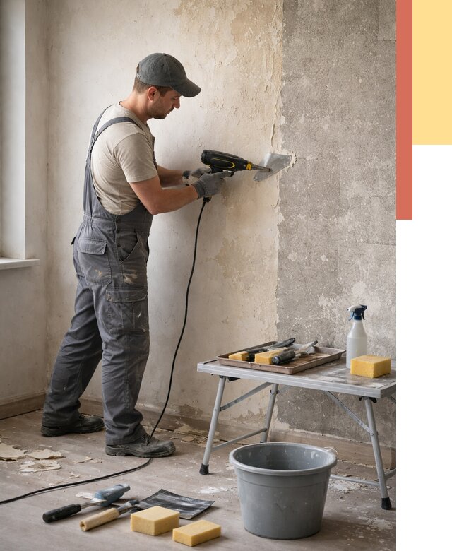 Очистка стен от клея в Белове от 2009 руб. — снятие и удаление клея со стен | ОТДЕЛОЧНИК-Блв