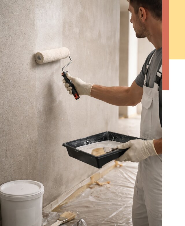 Грунтовка стен в Белове от 2389 руб. м2 — быстро, недорого, с материалом | ОТДЕЛОЧНИК-Блв