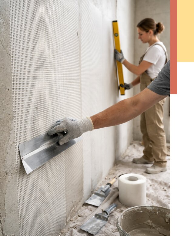 Армирование стен стеклосеткой в Белове от 3475 руб. под ключ | ОТДЕЛОЧНИК-Блв