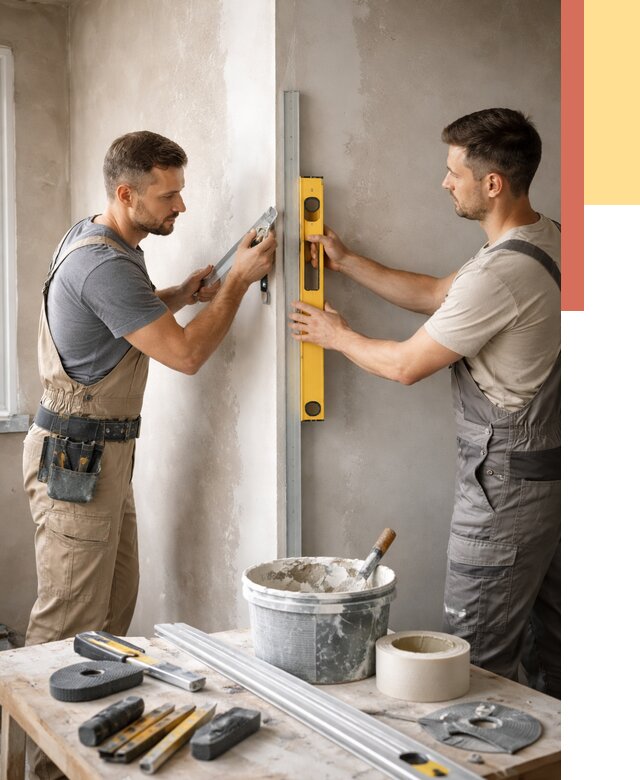 Выведение углов стен в Белове от 2009 руб. быстро и недорого | ОТДЕЛОЧНИК-Блв