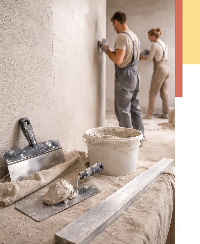 Штукатурка стен гипсовая в Белове от 4887 руб/м2 — быстро и недорого | ОТДЕЛОЧНИК-Блв