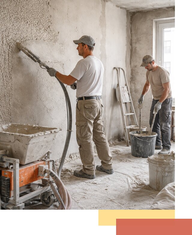 Машинная штукатурка стен в Белове — быстро и качественно