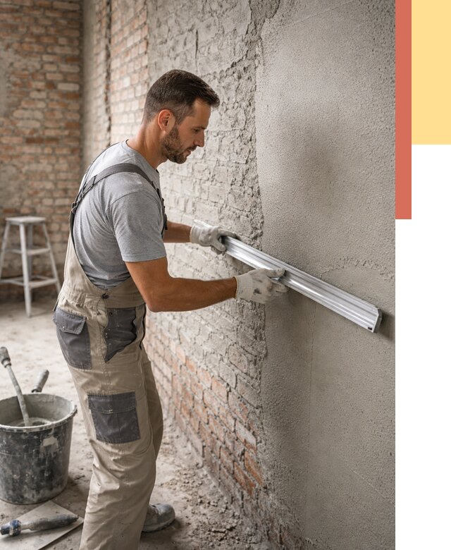 Штукатурка кирпичных стен в Белове от 4887 руб/м2 — быстро и недорого | ОТДЕЛОЧНИК-Блв