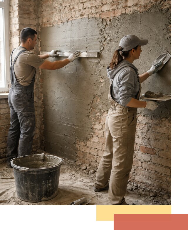 Штукатурка кирпичных стен в Белове — качественно и надежно