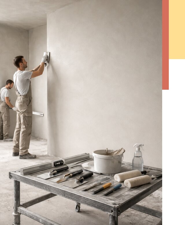 Штукатурка стен под покраску в Белове от 4887 руб./м² — качественно и недорого | ОТДЕЛОЧНИК-Блв