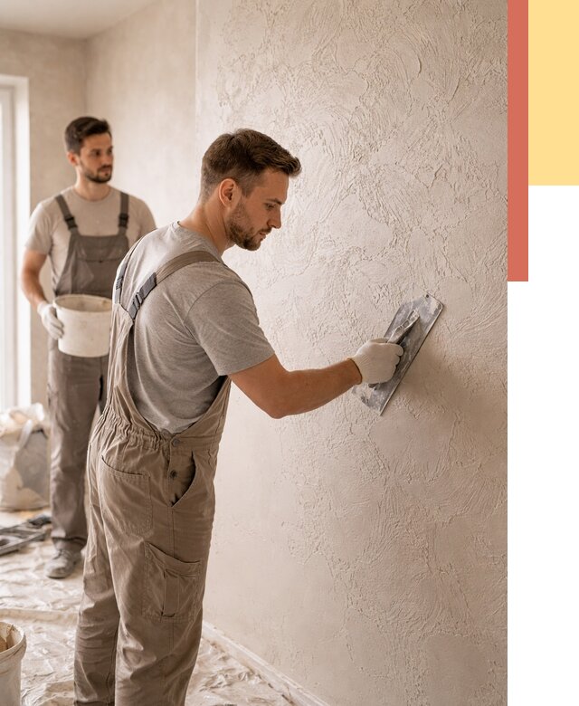 Фактурная штукатурка стен в Белове от 4561 руб./м² — заказать под ключ | ОТДЕЛОЧНИК-Блв