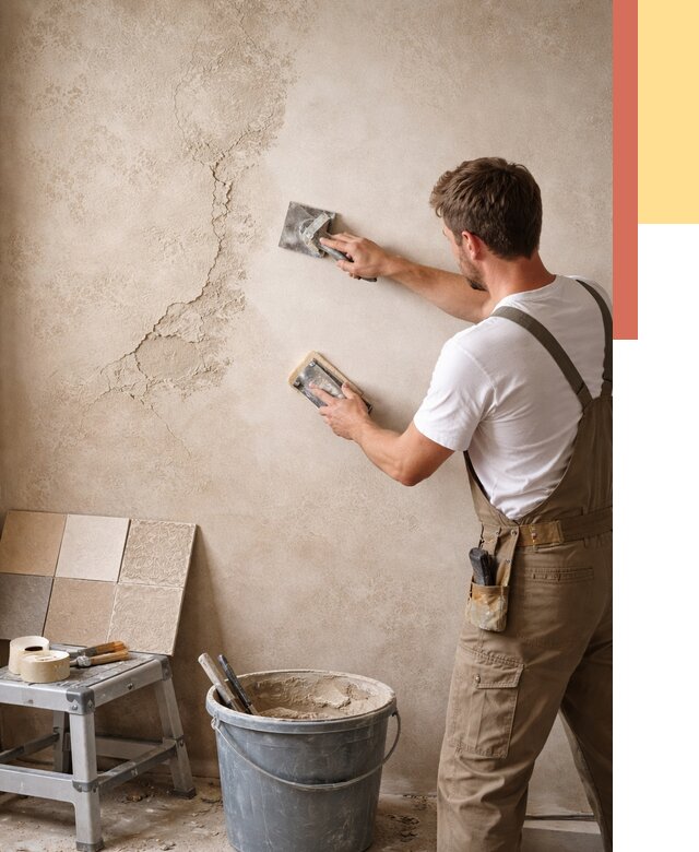 Ремонт декоративной штукатурки в Белове от 4887 руб. под ключ | ОТДЕЛОЧНИК-Блв