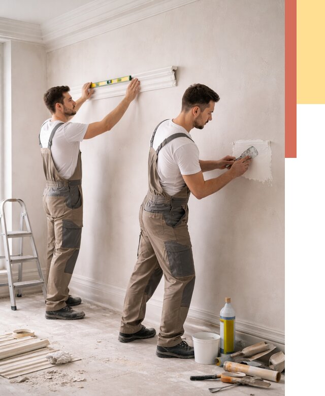 Монтаж лепнины на стены в Белове от 4887 руб. — недорого, быстро | ОТДЕЛОЧНИК-Блв