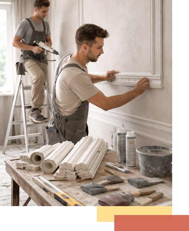 Монтаж лепнины на стены в Белове профессионально и качественно