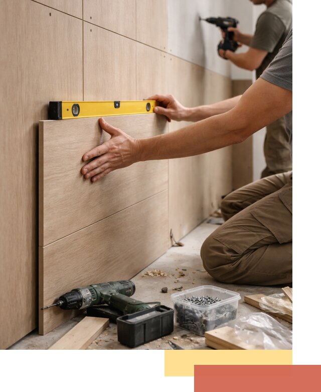 Профессиональный монтаж МДФ панелей на стены в Белове