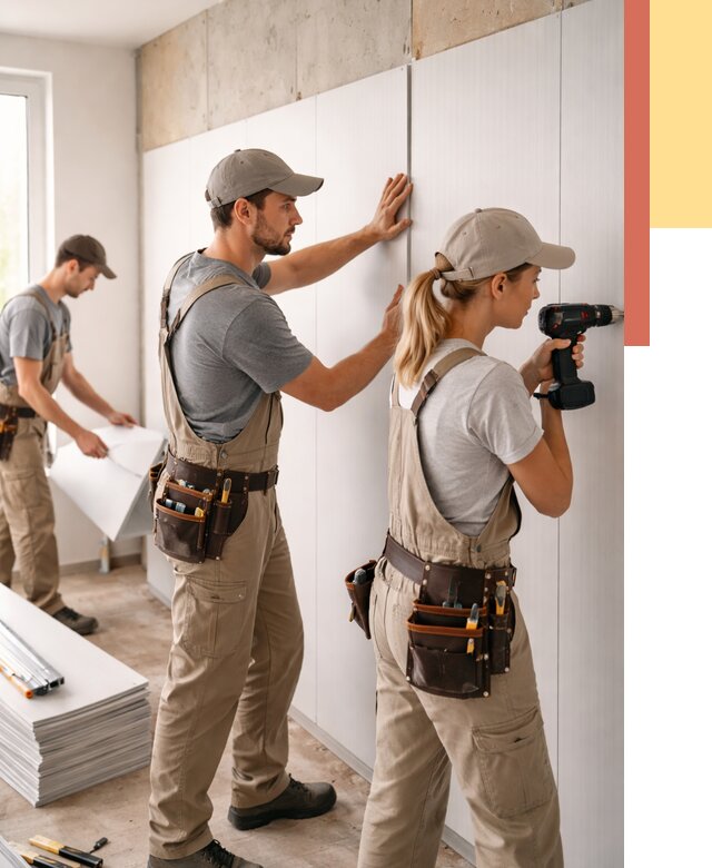 Монтаж ПВХ панелей на стены в Белове от 489 руб/м2 — быстро и недорого | ОТДЕЛОЧНИК-Блв