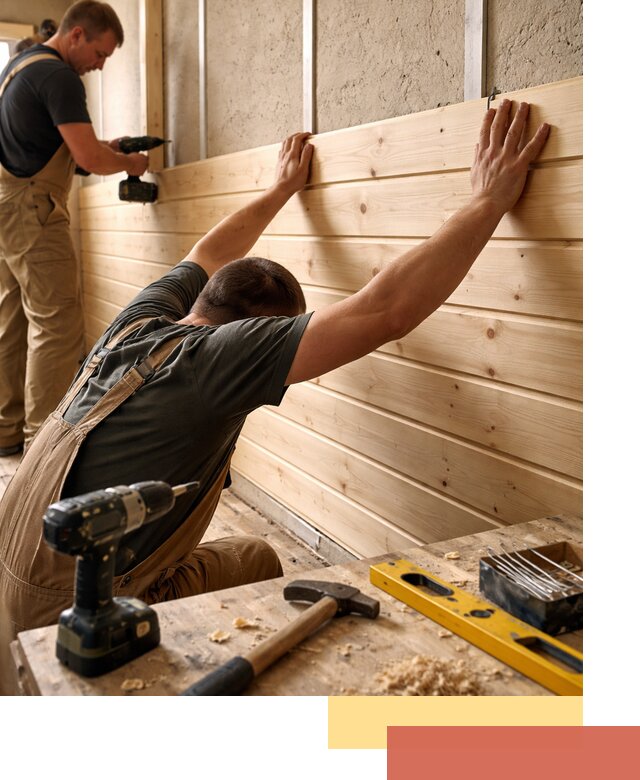 Монтаж деревянной вагонки на стены в Белове быстро и качественно