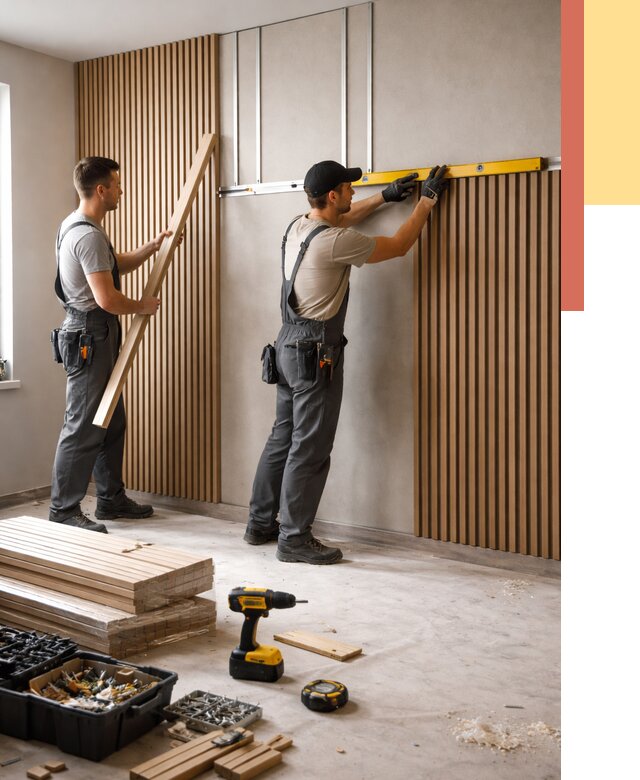 Монтаж реечных панелей на стены в Белове от 1303 руб. — быстро и недорого | ОТДЕЛОЧНИК-Блв