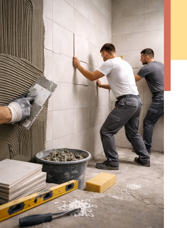 Укладка плитки на стены в Белове от 923 руб. — качественно и недорого | ОТДЕЛОЧНИК-Блв