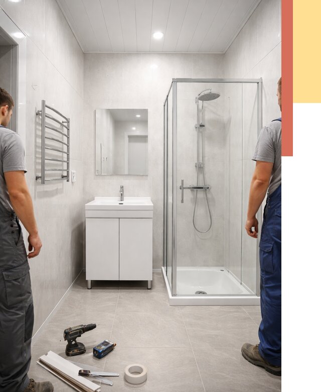 Отделка ванной комнаты панелями ПВХ в Белове от 4887 руб. за м2 | ОТДЕЛОЧНИК-Блв