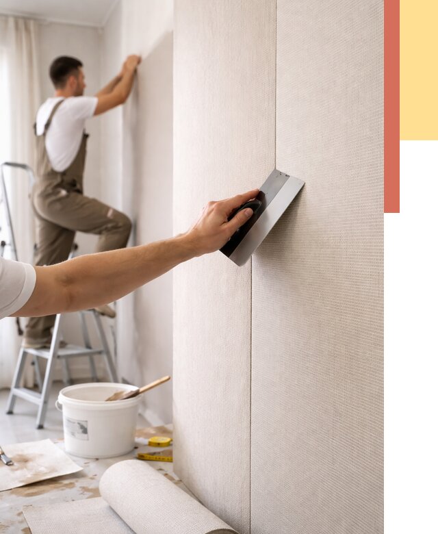 Поклейка текстильных обоев в Белове от 4887 руб. под ключ | ОТДЕЛОЧНИК-Блв