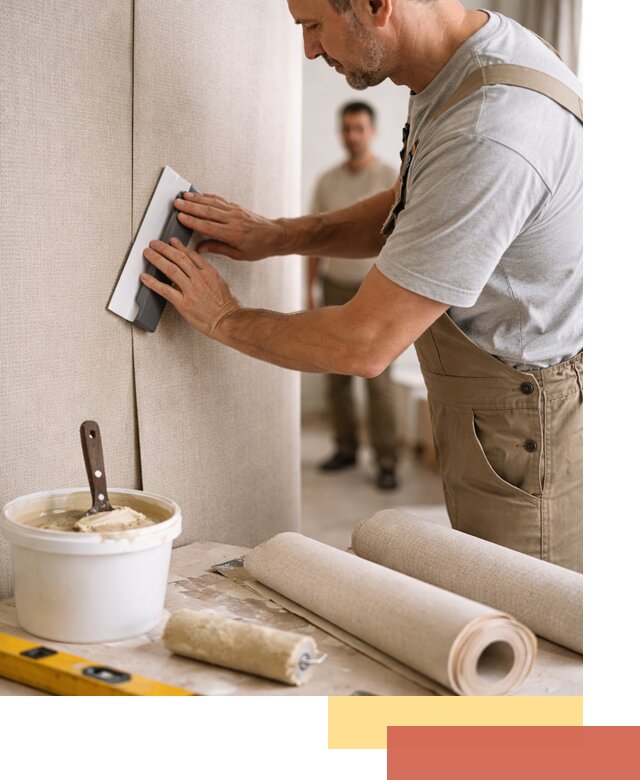 Поклейка текстильных обоев в Белове профессионально и аккуратно