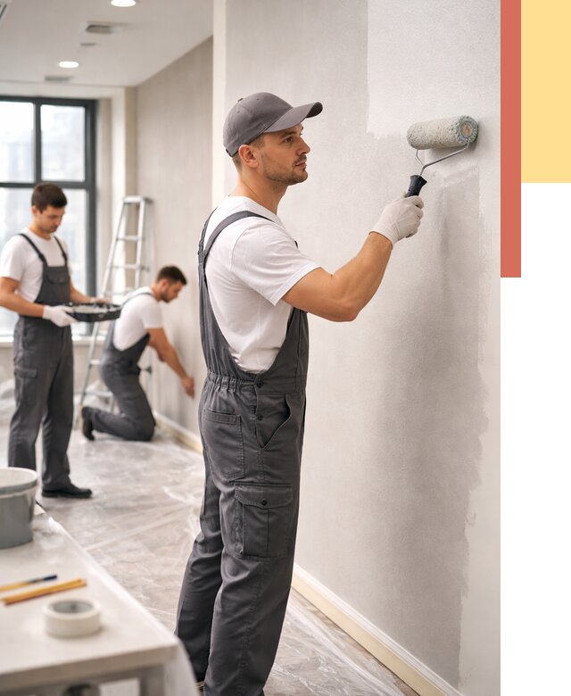 Покраска стен в офисе в Белове от 9230 руб. — быстро и недорого | ОТДЕЛОЧНИК-Блв