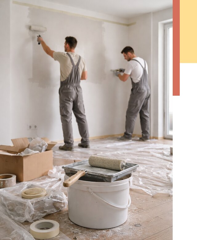 Покраска стен в квартире в Белове от 2715 руб/м2 — быстро и недорого | ОТДЕЛОЧНИК-Блв