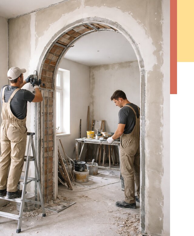 Устройство арочного проема в Белове от 10316 руб. под ключ — быстро и недорого | ОТДЕЛОЧНИК-Блв