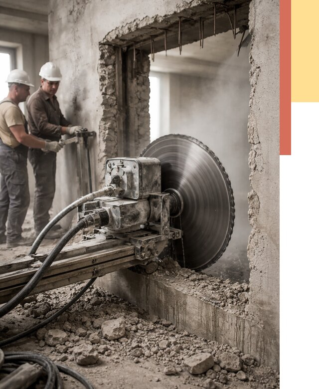 Алмазная резка проемов в Белове от 4887 руб. быстро и недорого | ОТДЕЛОЧНИК-Блв