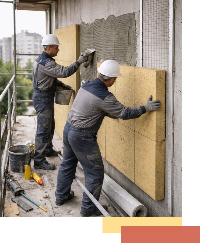 Утепление стен зданий и домов в Белове качественно и надежно