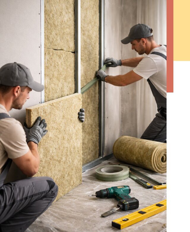 Шумоизоляция стен в Белове под ключ от 2009 руб. | ОТДЕЛОЧНИК-Блв