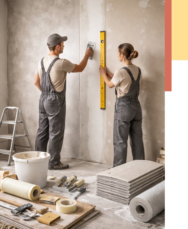 Отделка стен в Белове от 1629 руб/м² — недорого, быстро, под ключ | ОТДЕЛОЧНИК-Блв