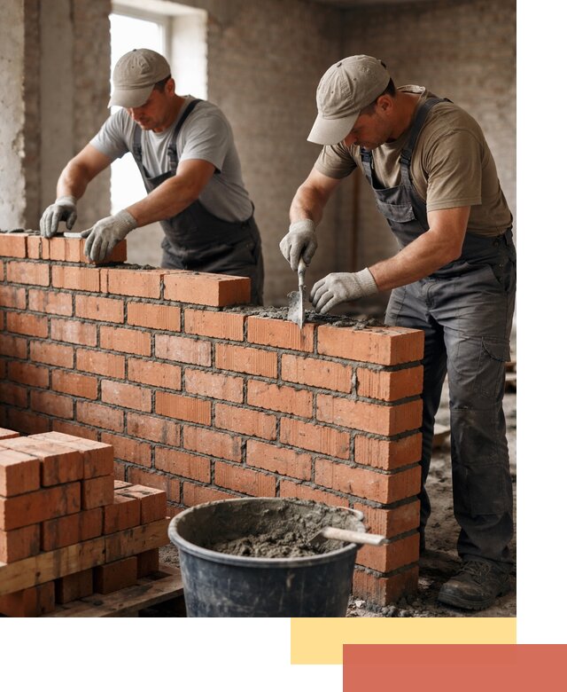 Кладка кирпичных перегородок под ключ в Белове