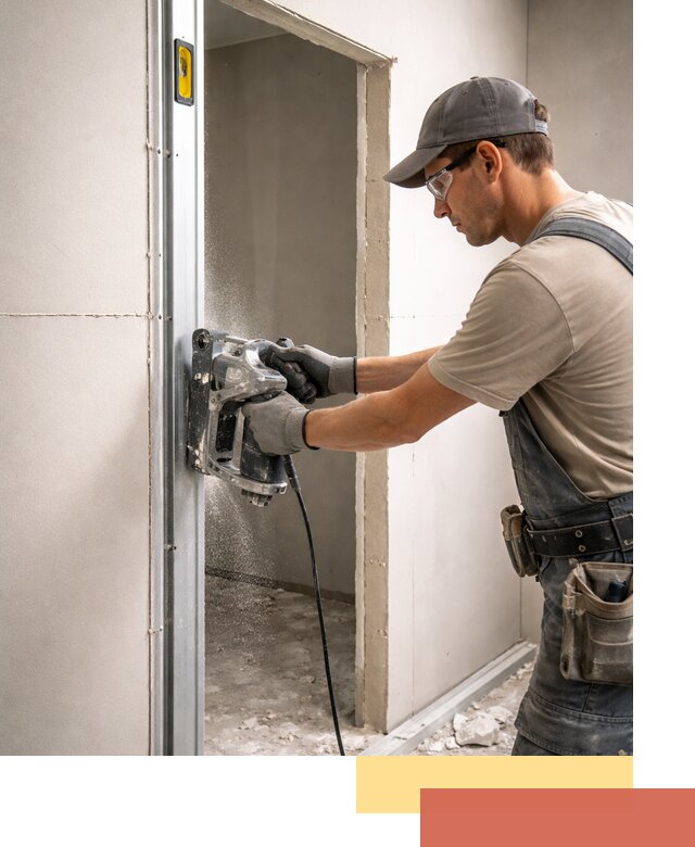 Устройство дверного проема в перегородке в Белове