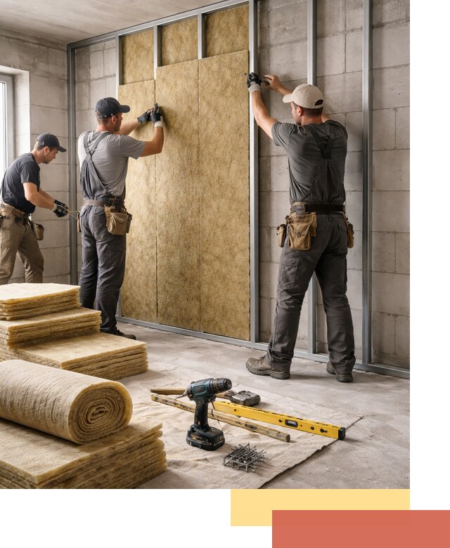 Шумоизоляция перегородок из блоков в Белове — монтаж и защита шумоизоляцией