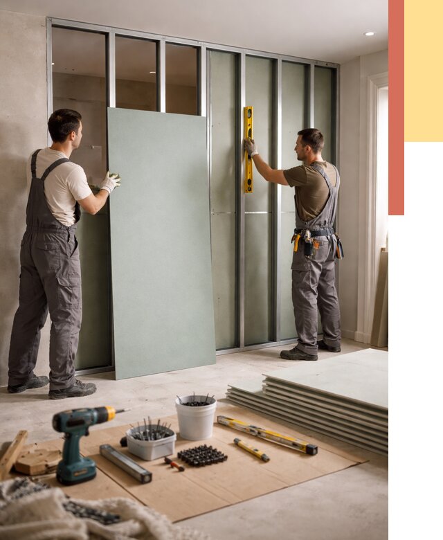 Перегородка из влагостойкого гипсокартона в Белове от 5212 руб. — монтаж под ключ | ОТДЕЛОЧНИК-Блв