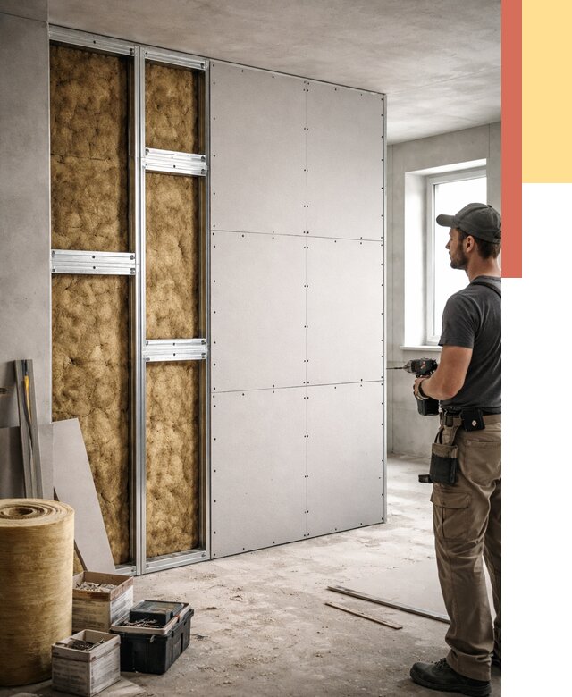 Усиленная перегородка под навеску в Белове от 13900 руб. — монтаж под ключ | ОТДЕЛОЧНИК-Блв