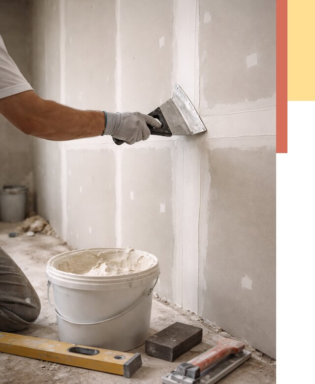 Шпаклевка перегородок из гипсокартона в Белове от 2715 руб. — услуги ОТДЕЛОЧНИК-Блв