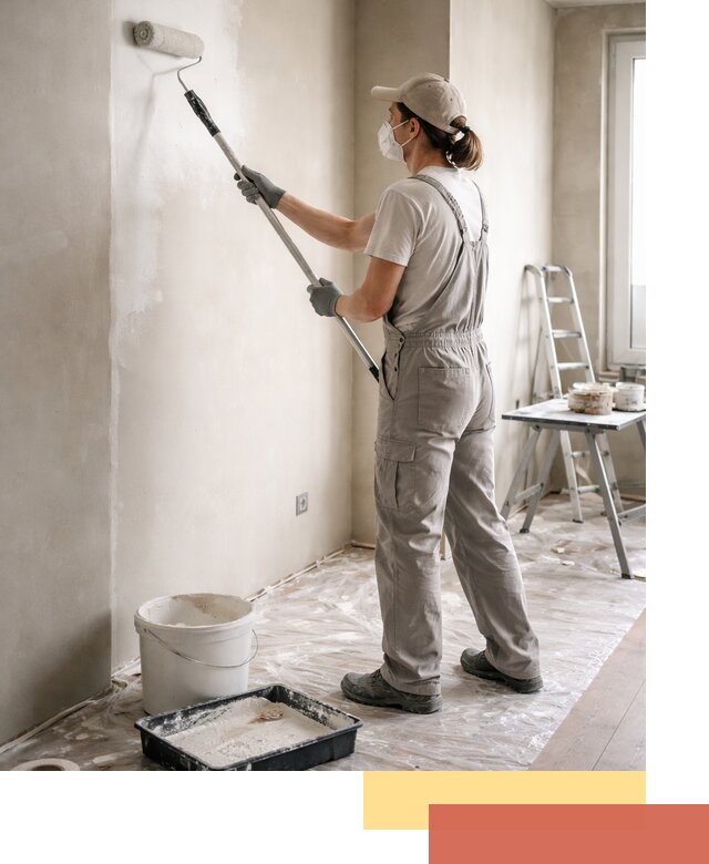 Покраска перегородок из гипсокартона в Белове качественно и недорого