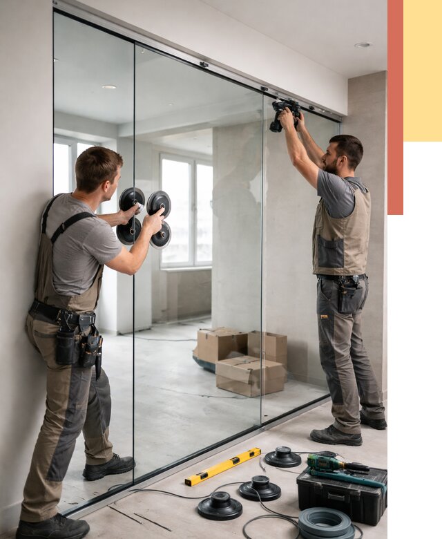 Монтаж стеклянных перегородок в Белове от 7058 руб. | ОТДЕЛОЧНИК-Блв