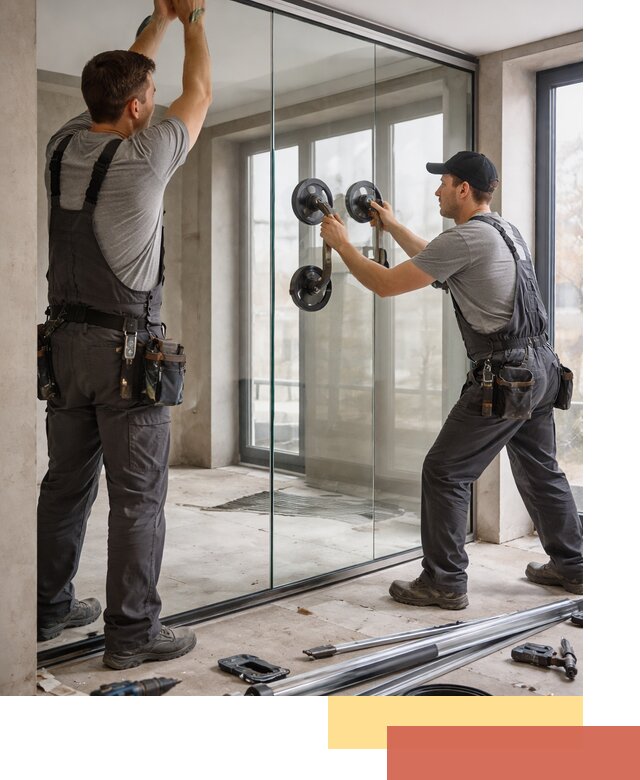 Цельностеклянные перегородки под ключ в Белове