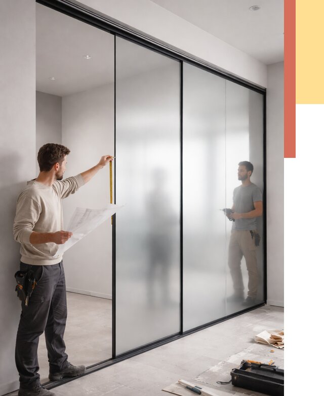 Матовые стеклянные перегородки в Белове от 9230 руб. — монтаж и установка | ОТДЕЛОЧНИК-Блв