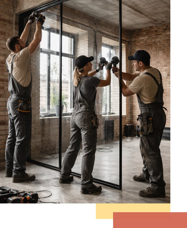 Стеклянные перегородки лофт — изготовление и монтаж в Белове