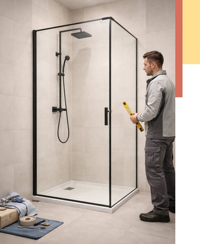 Стеклянные перегородки для душа в Белове от 13574 руб. | Монтаж под ключ — ОТДЕЛОЧНИК-Блв