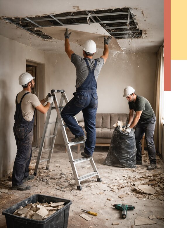 Демонтаж гипсокартонного потолка в Белове от 456 руб. за м2 — ОТДЕЛОЧНИК-Блв