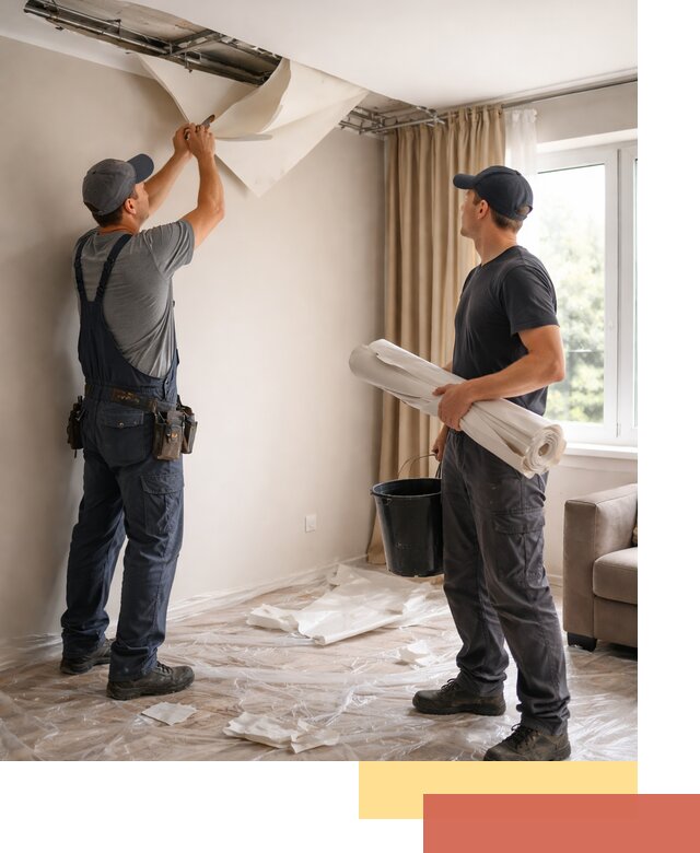 Демонтаж натяжного потолка в Белове быстро и аккуратно