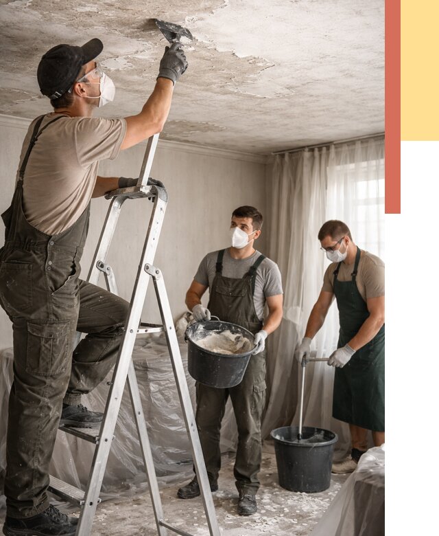 Удаление побелки с потолка в Белове от 2715 руб. быстро и недорого | ОТДЕЛОЧНИК-Блв