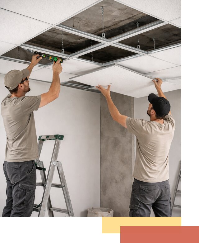 Монтаж потолка Армстронг под ключ в Белове
